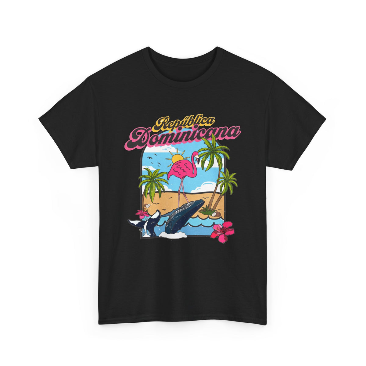 Dominican Republic T-Shirt Retro Graphic Men's Heavy Cotton Tee