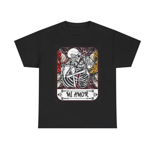 Day Of The Dead Graphic T Shirt Retro Art Mexico Vintage Mi AMOR Heavy Cotton