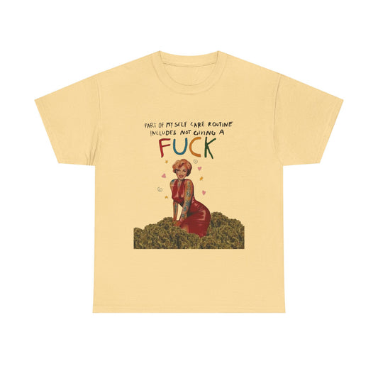 Self-care Weed Love Graphic T-Shirt Men's Women's Heavy Cotton Tee NEW GIFT