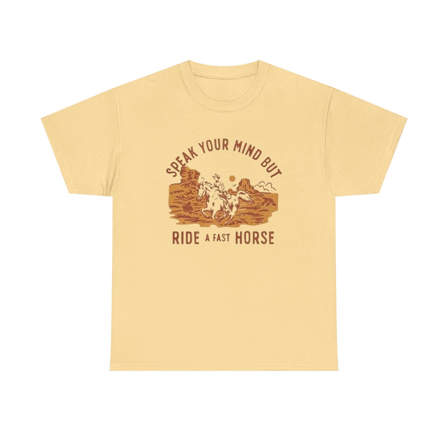 Ride A Fast Horse Graphic T Shirt Unisex Heavy Cotton Tee
