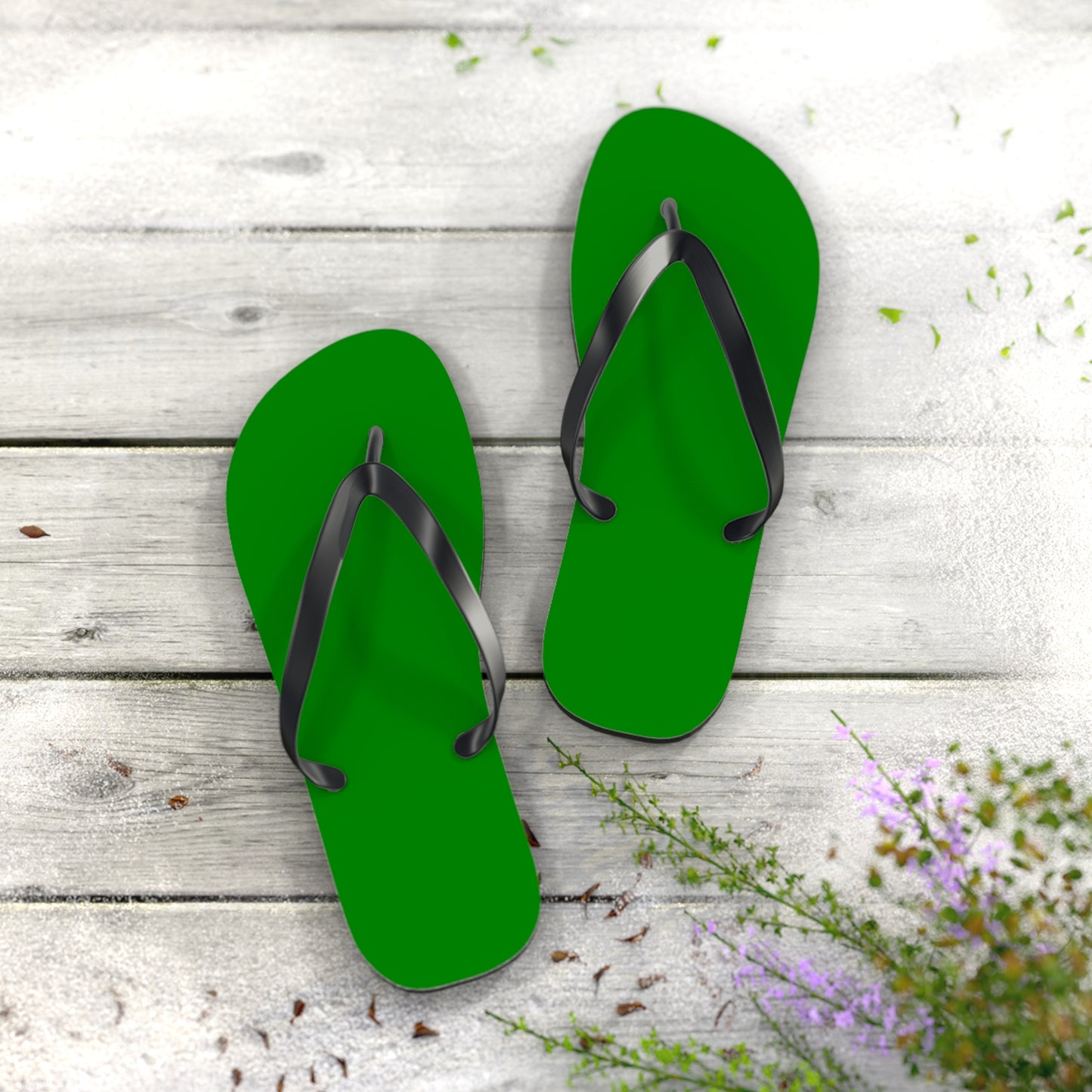 Green Flip Flops, Sandals Slides, Summer Footwear, Brand New