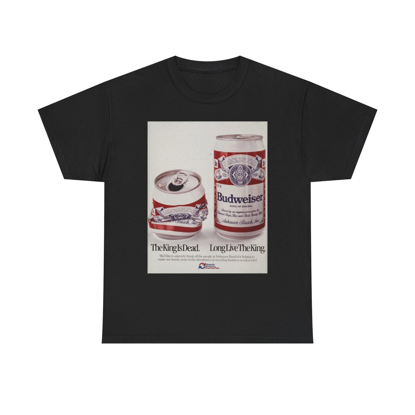King Of Beers Poster Retro T Shirt Unisex Heavy Cotton Tee Gift