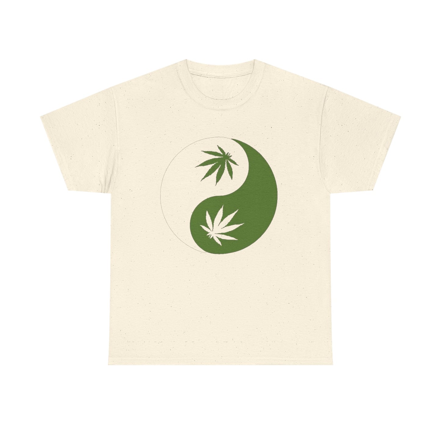 Weed Ying Yang Peace Graphic T Shirt Unisex Heavy Cotton Tee