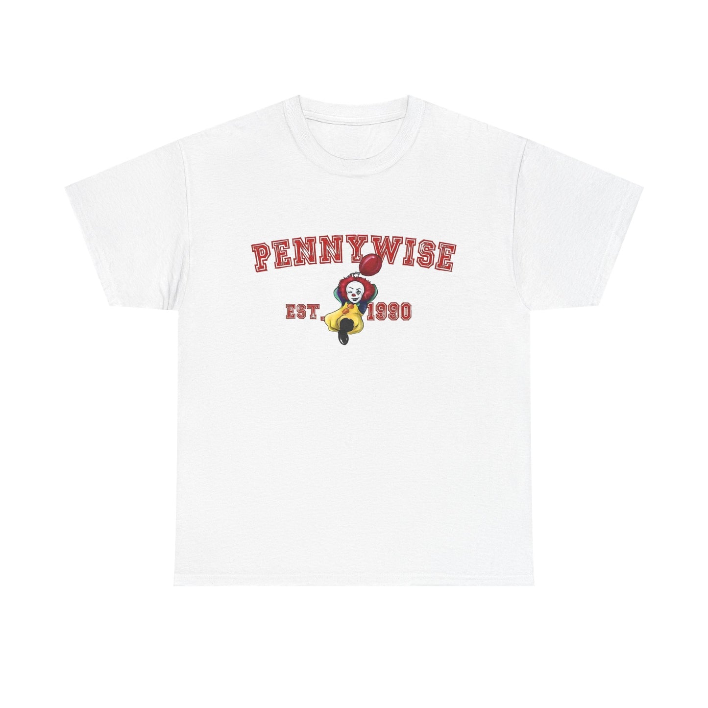 Pennywise Graphic T Shirt Vintage Horror Movie Unisex Heavy Cotton Tee