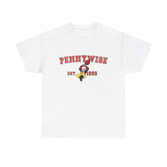 Pennywise Graphic T Shirt Vintage Horror Movie Unisex Heavy Cotton Tee