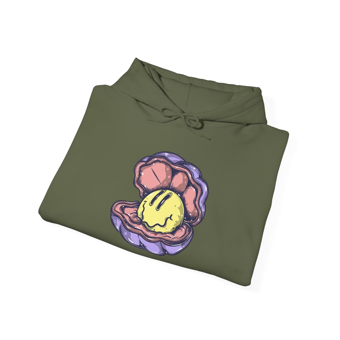 Happy Clam Graphic Hoodie Unisex Heavy Blend™ Hooded Sweatshirt