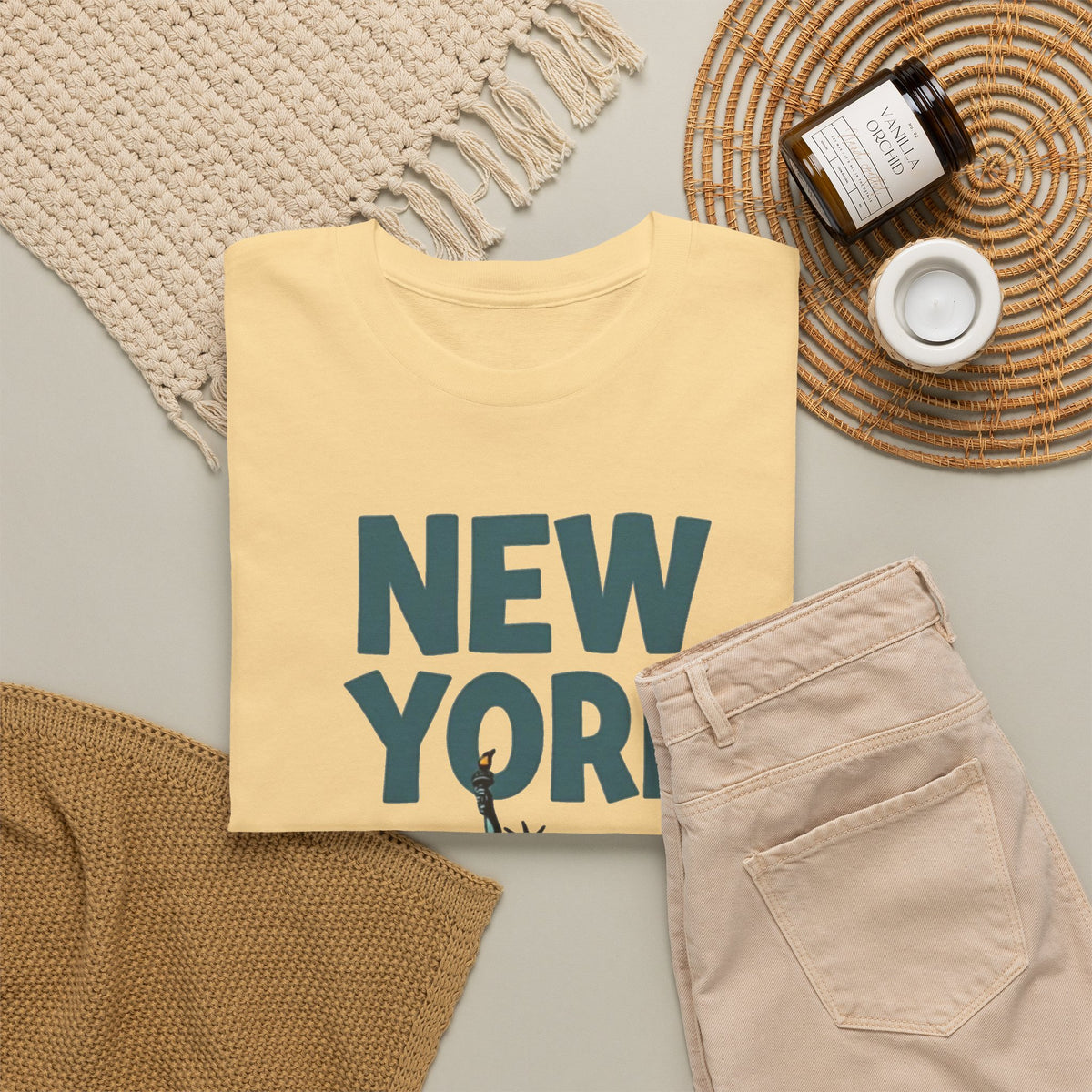 New York City Pizza Graphic T Shirt Men's Retro Heavy Cotton Tee