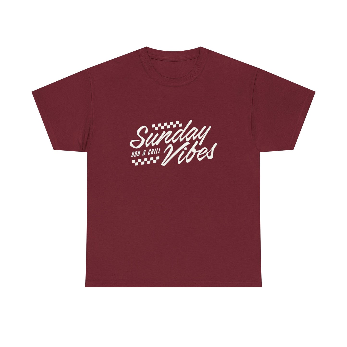 Sunday Vibes BBQ And Chill Graphic T Shirt Unisex Heavy Cotton Tee