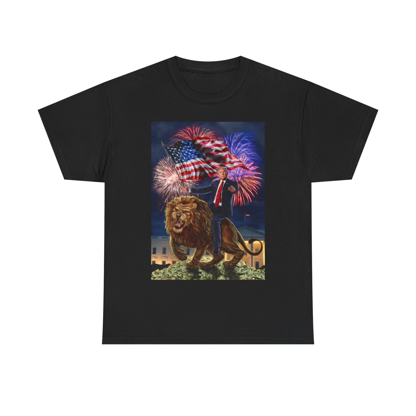 Trump American Flag Tshirt Funny Gift 2024 President Unisex Heavy Cotton Tee