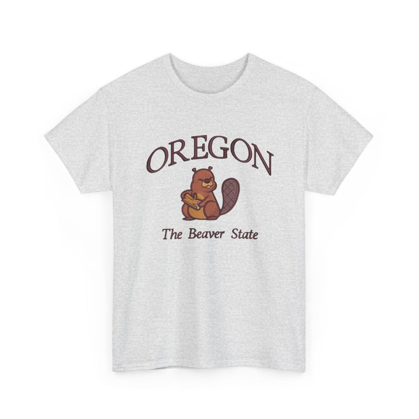 Oregon The Beaver State Graphic T Shirt NEW Unisex Heavy Cotton Tee