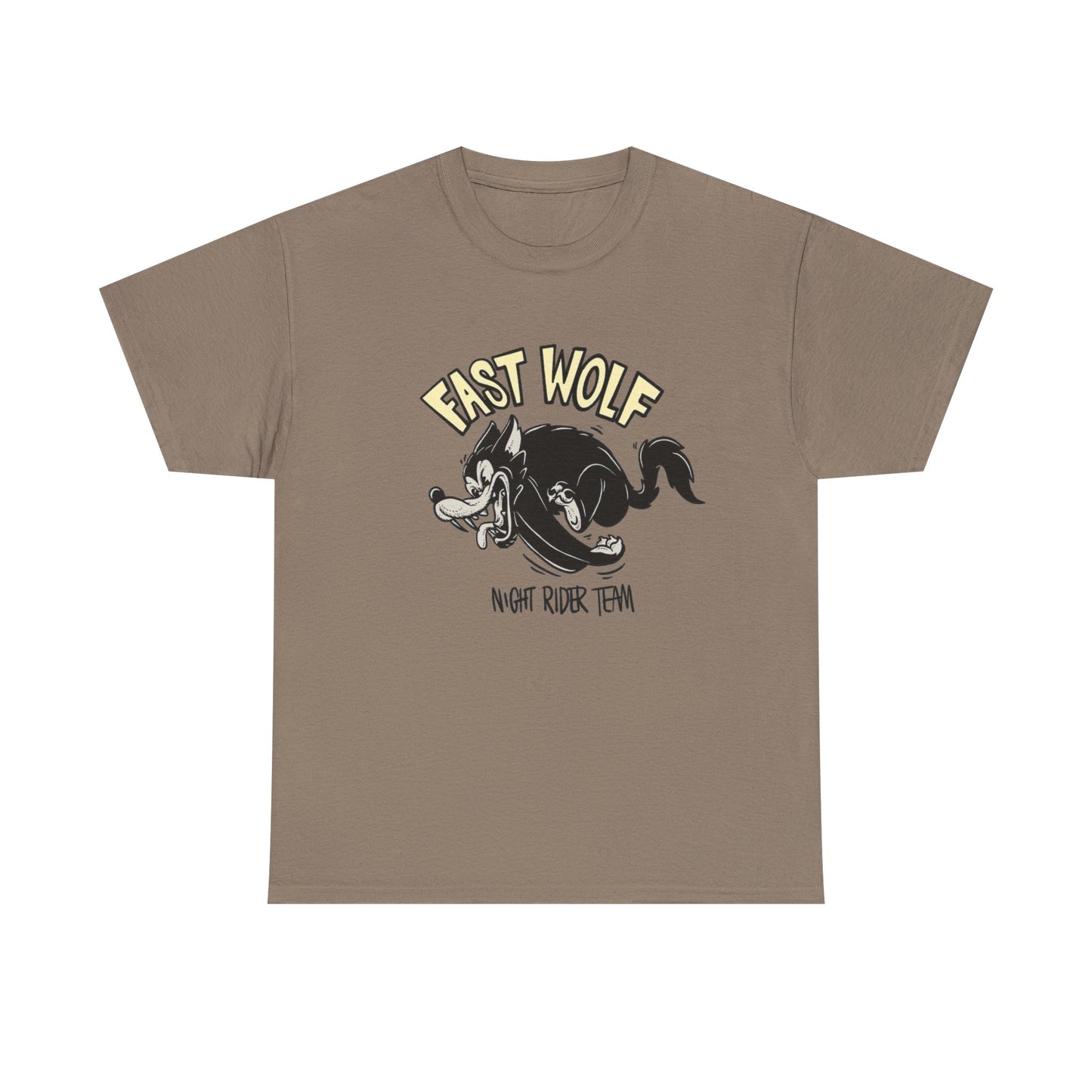 Fast Wolf Graphic T Shirt Unisex Heavy Cotton Tee GIFT NEW