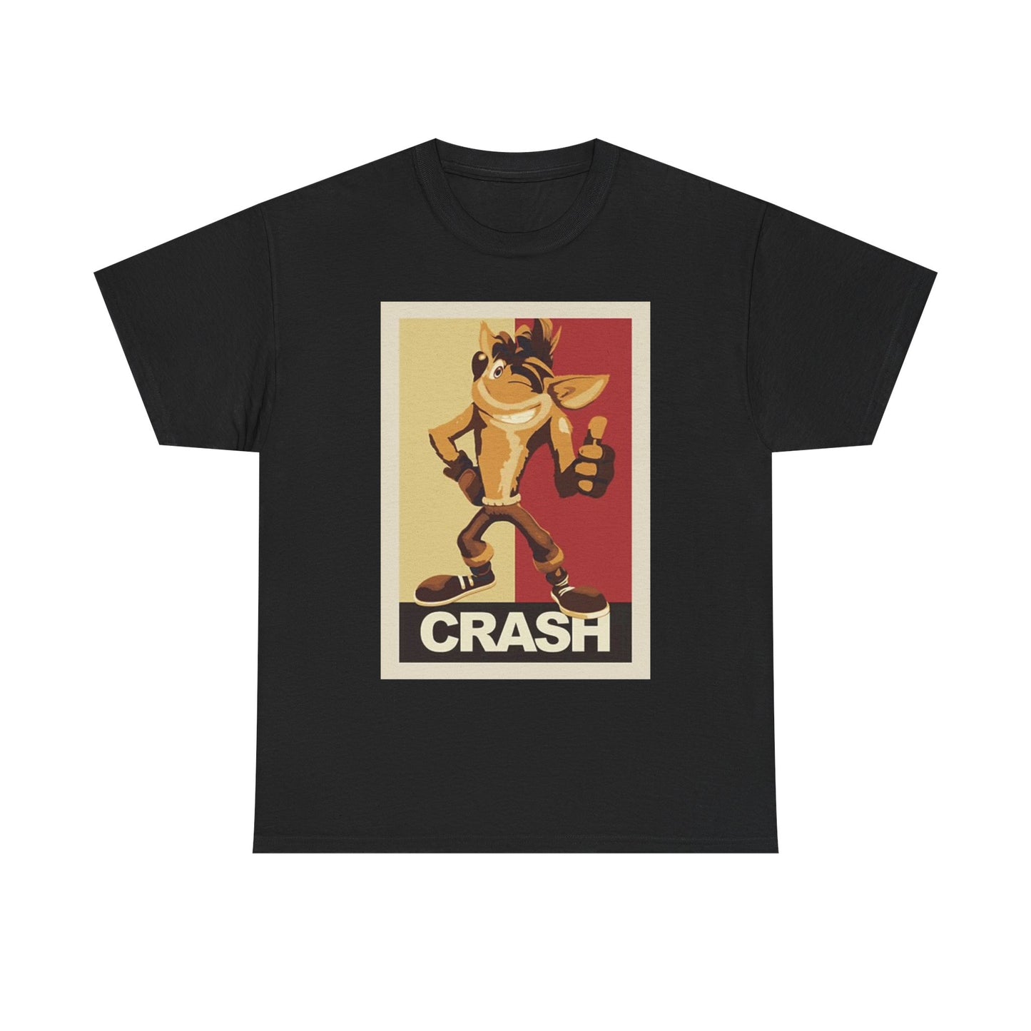 Crash Graphic T Shirt Retro Gaming Vintage poster Unisex Heavy Cotton Tee