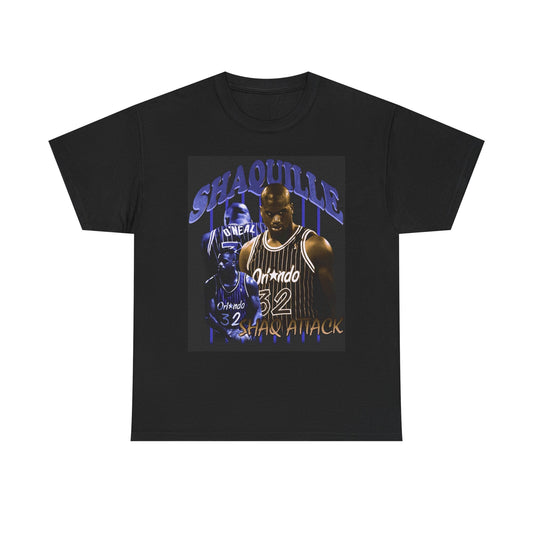 Shaq Attack Graphic T Shirt Vintage Basketball 90s Unisex Heavy Cotton Tee