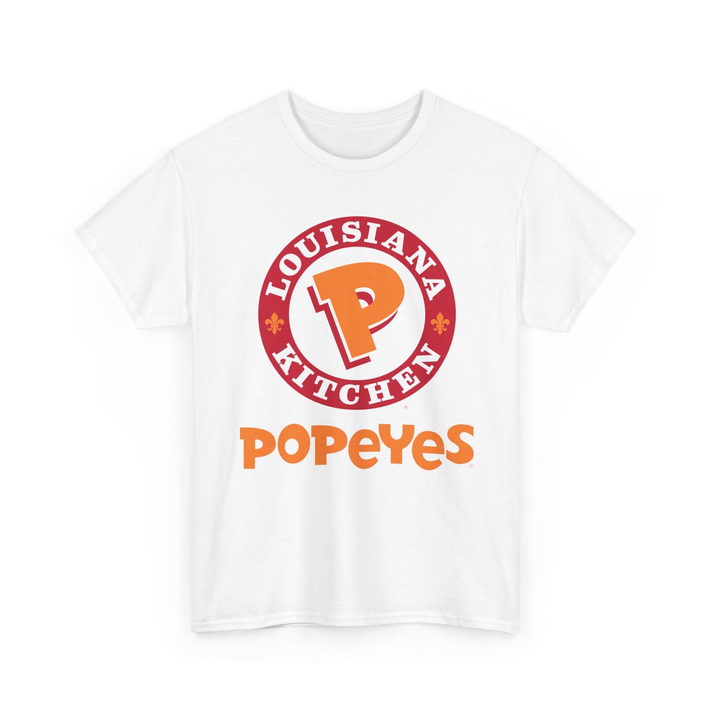 Popeyes Fried Chicken Graphic T Shirt Funny Retro Unisex Heavy Cotton Tee