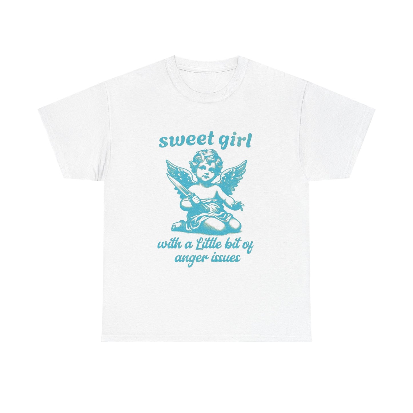 Sweet Girl With An Anger Issue Women's Graphic T Shirt Unisex Heavy Cotton GIFT