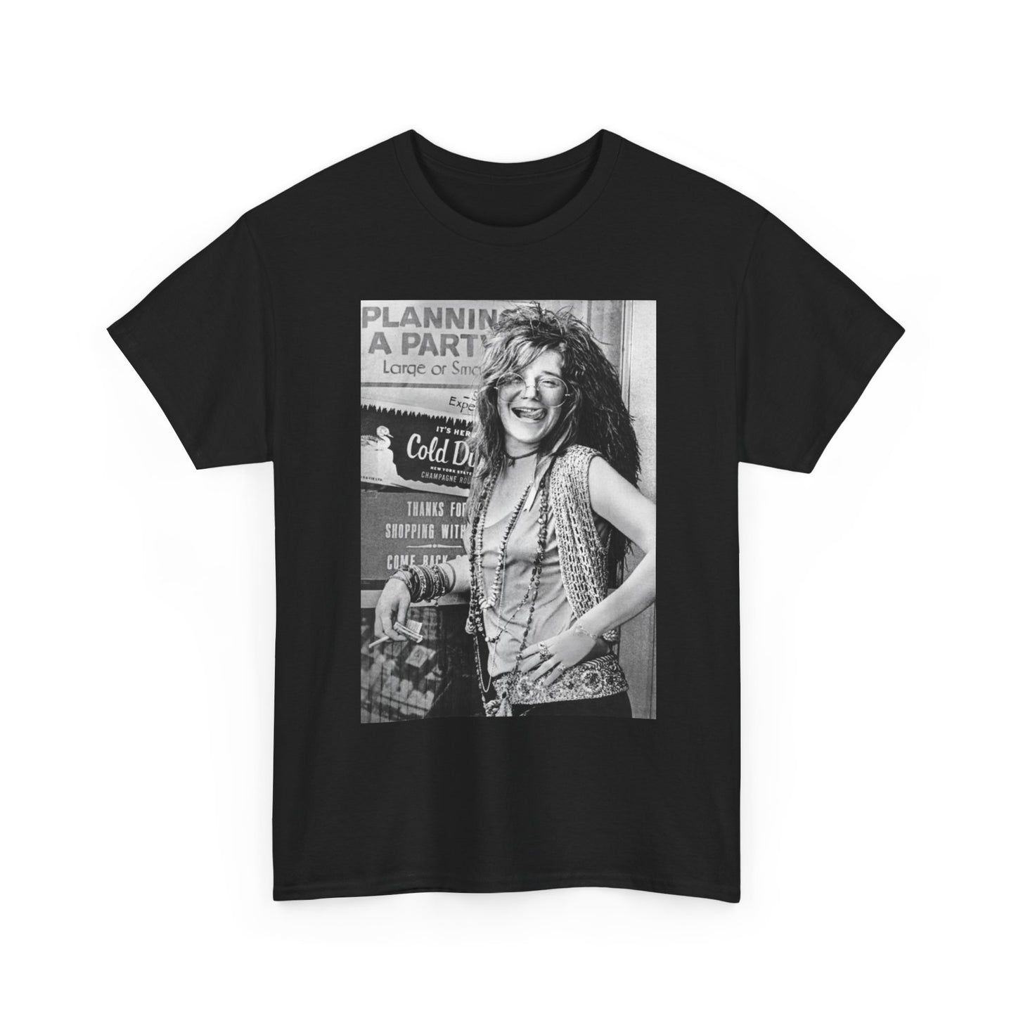 Janis Joplin Photo Vintage T Shirt BRAND NEW Apparel Unisex Graphic Tee USA