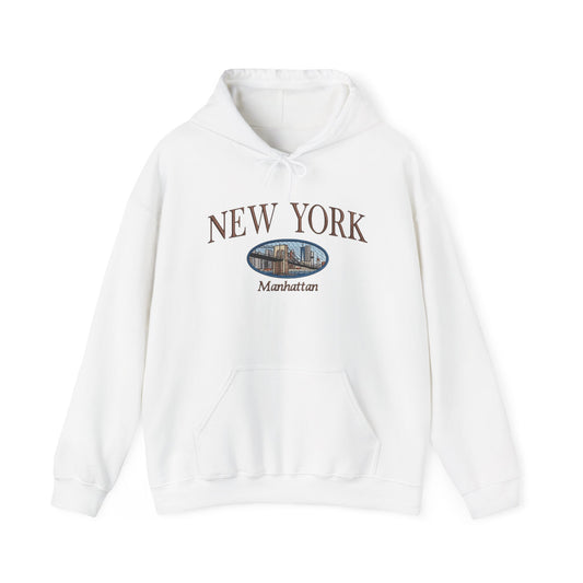 Manhattan New York Graphic Hoodie Heavy Blend Sweatshirt NEW