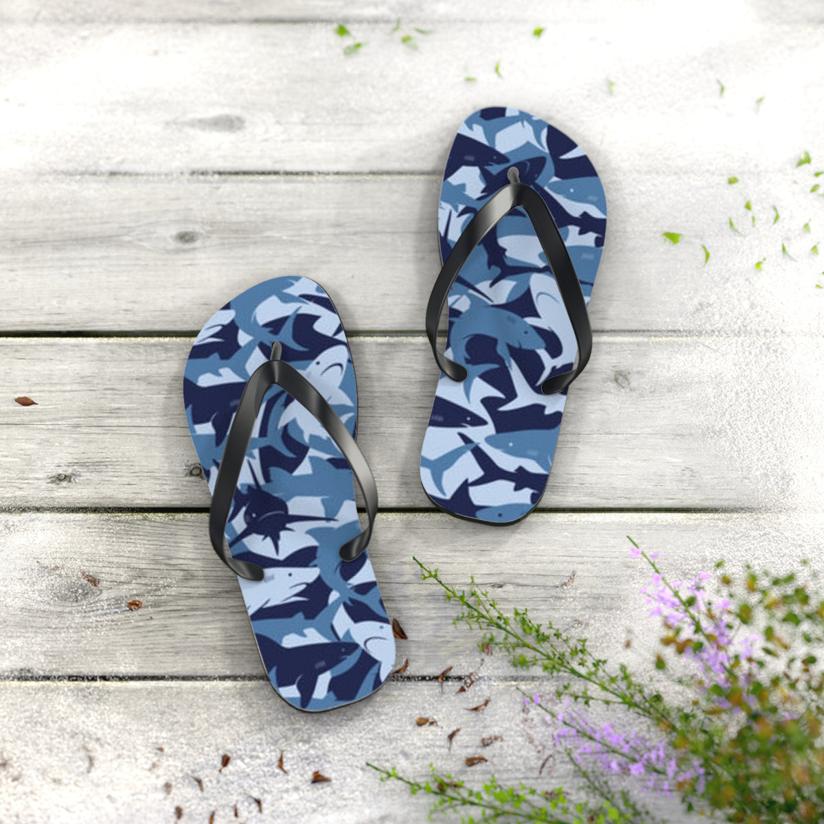 Sharks Summer Sandals, Beach Shoes, Vacation Flip Flops, Pool Slides