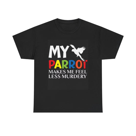 My Parrot Graphic T Shirt Funny Birds Art Rainbow Unisex Heavy Cotton Tee