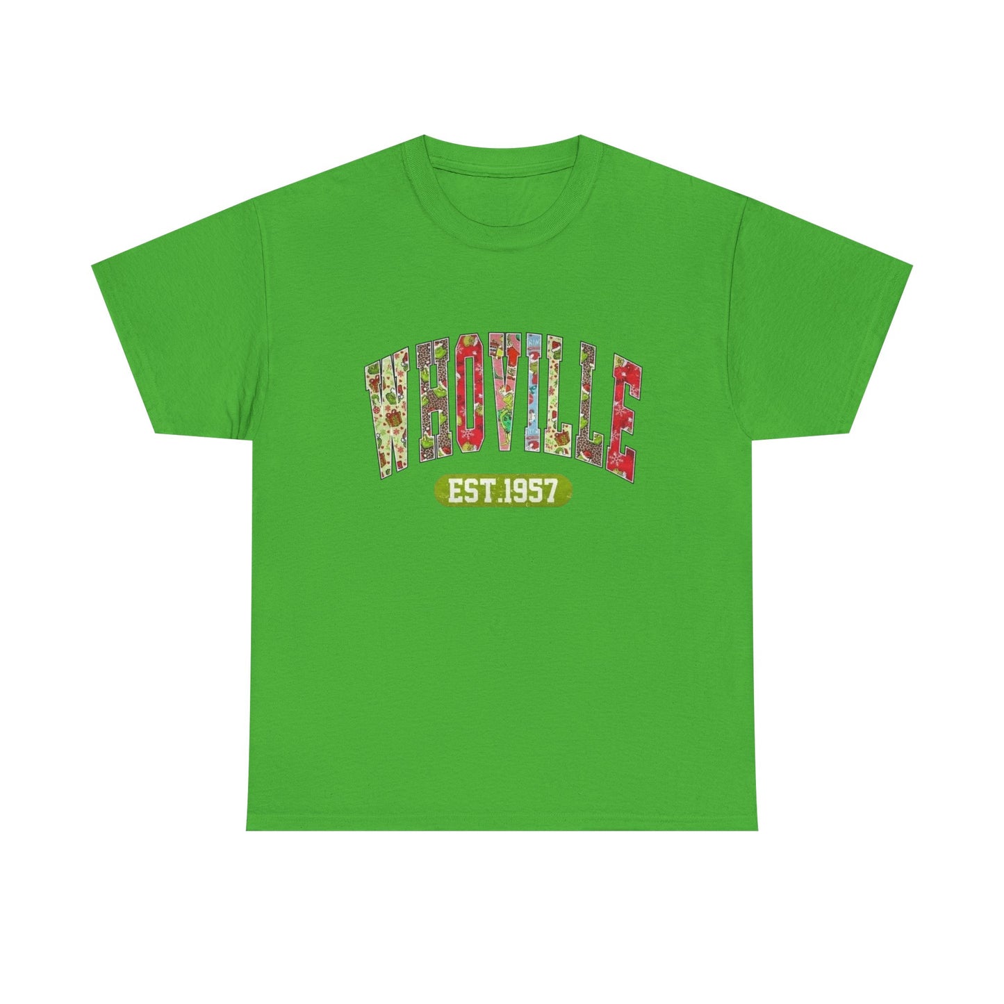 Whoville The Grinch Christmas Graphic T Shirt Unisex NEW Heavy Cotton Tee
