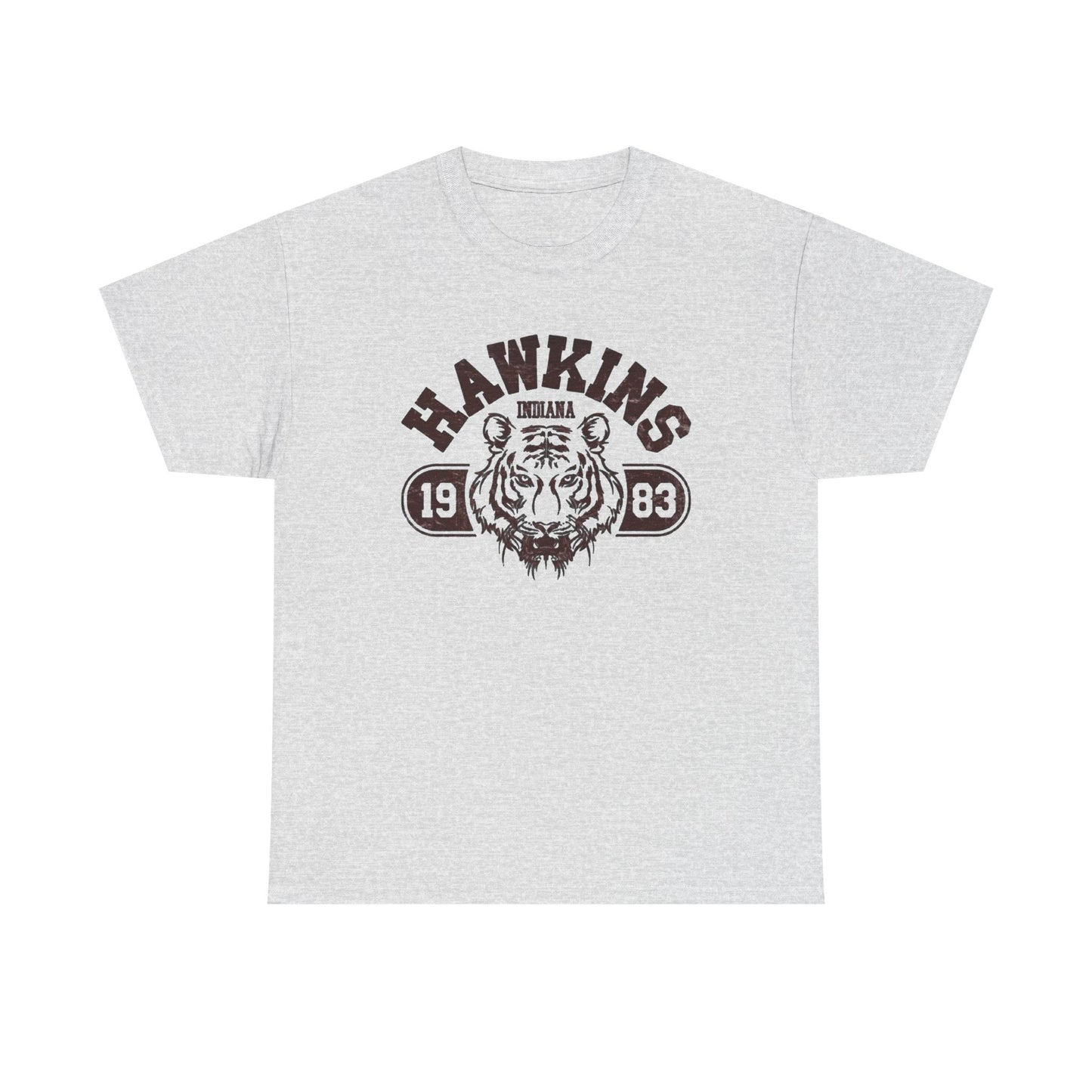 Hawkins Indiana Retro TV Graphic T Shirt Unisex Heavy Cotton Tee