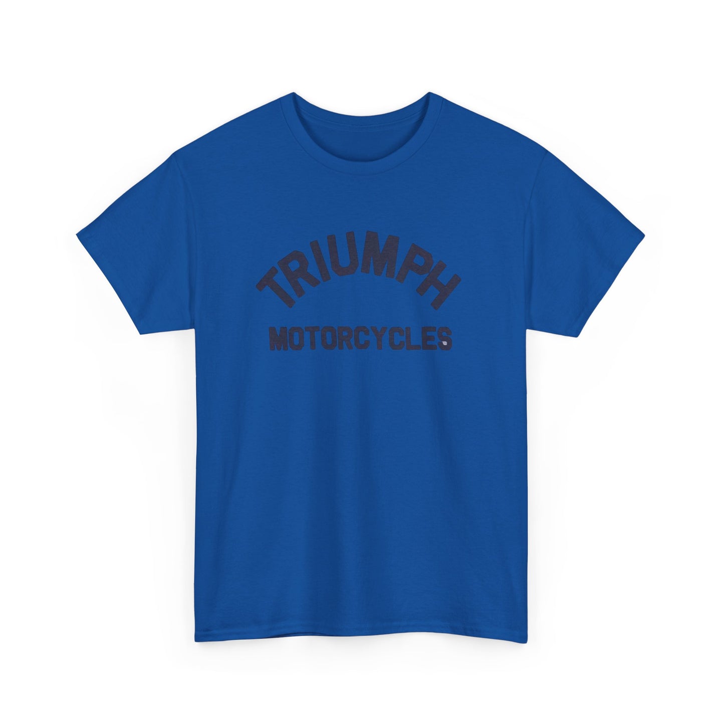 Triumph Motorcycles Tshirt Vintage Logo Classic Fit Unisex Heavy Cotton Tee