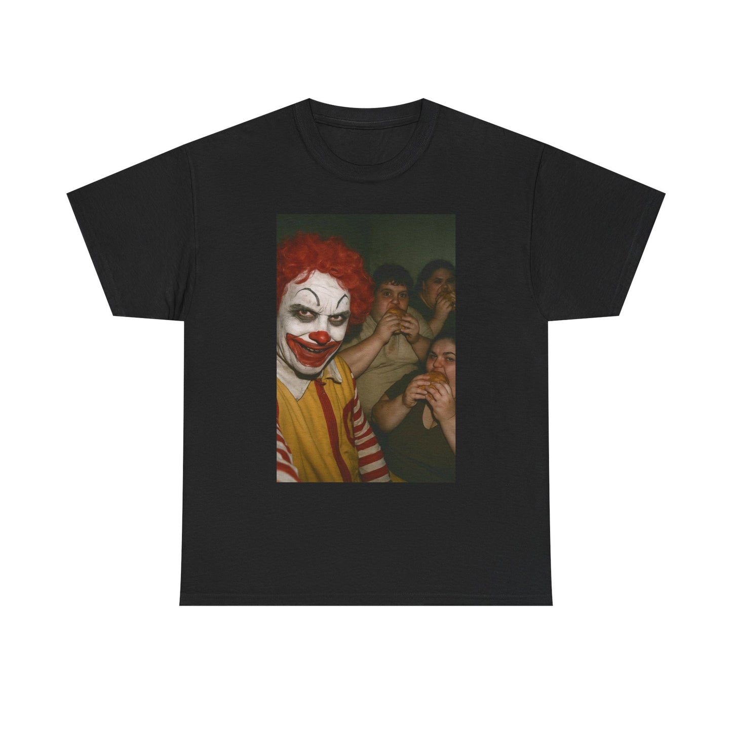 Scary Fast Food Funny Graphic T Shirt Unisex Heavy Cotton Tee Gift New