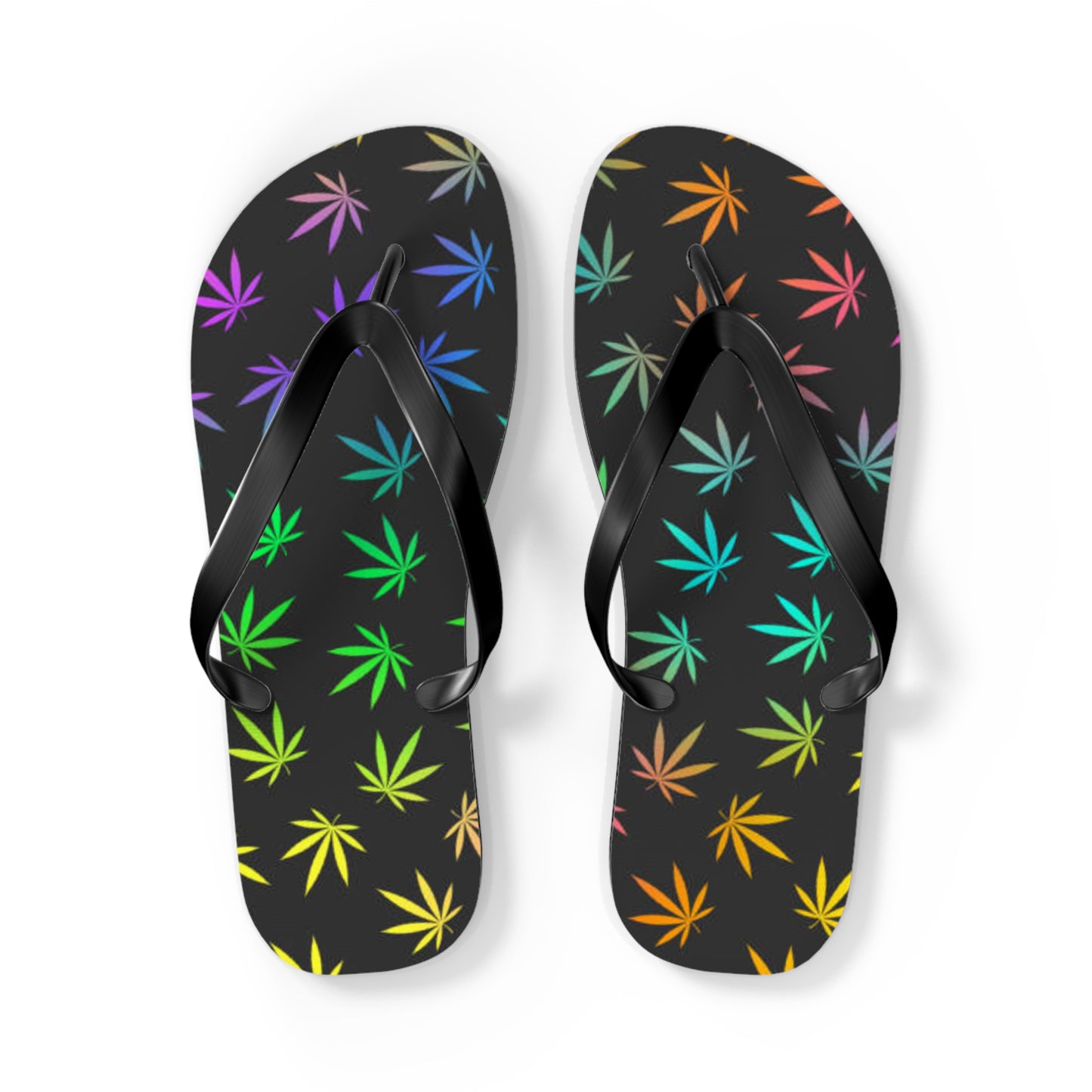 WAVES And SUN Co Sandals Pot Leaf - Flip Flops -Slides Summer Beach BRAND NEW