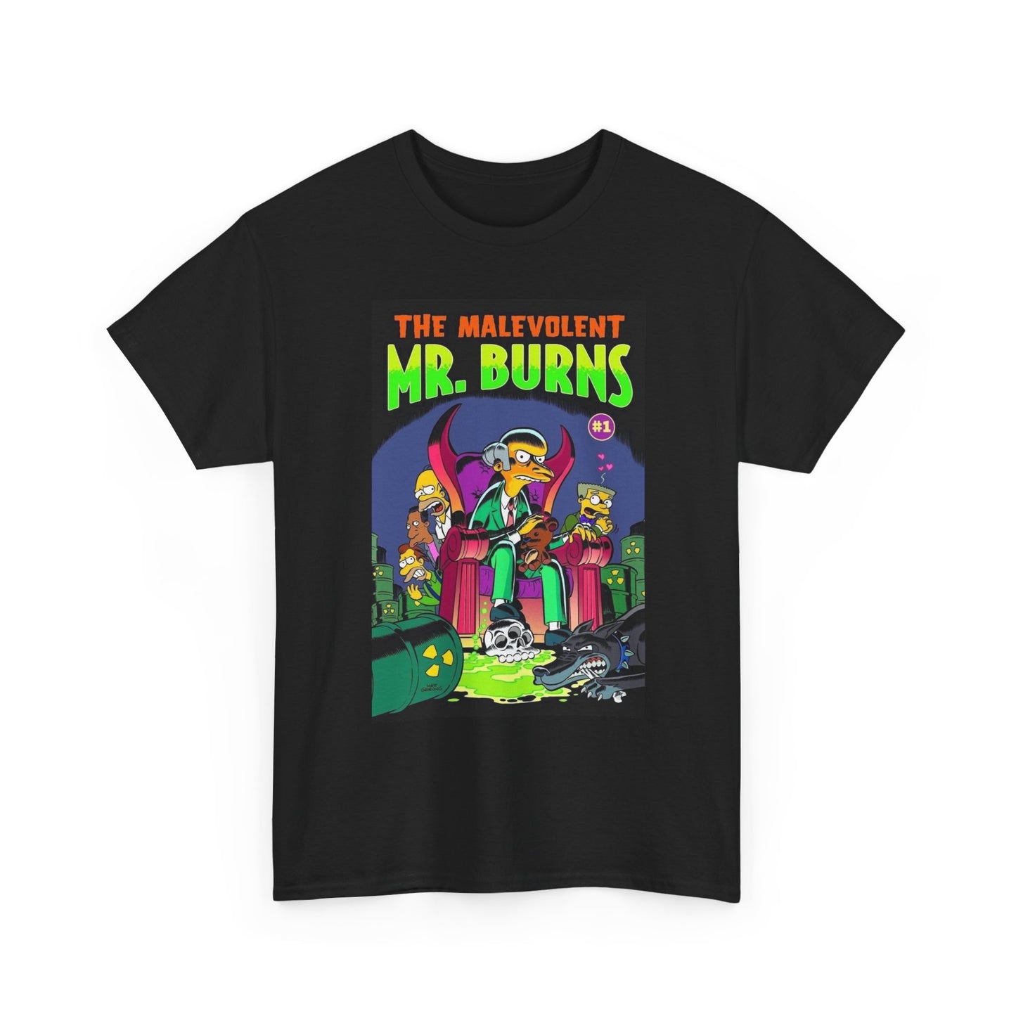 The Simpsons Graphic T Shirt Funny Mr Burns Cartoon Unisex Heavy Cotton Tee