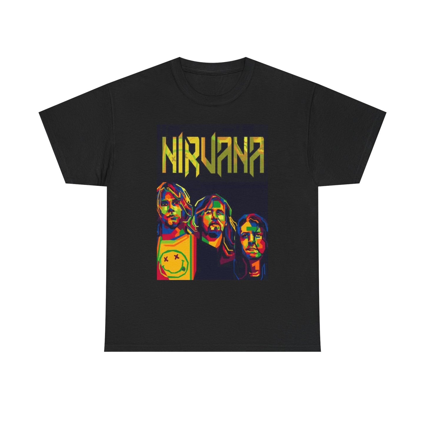 Nirvana Graphic T Shirt Vintage Grunge Rock Metal Unisex Heavy Cotton Tee