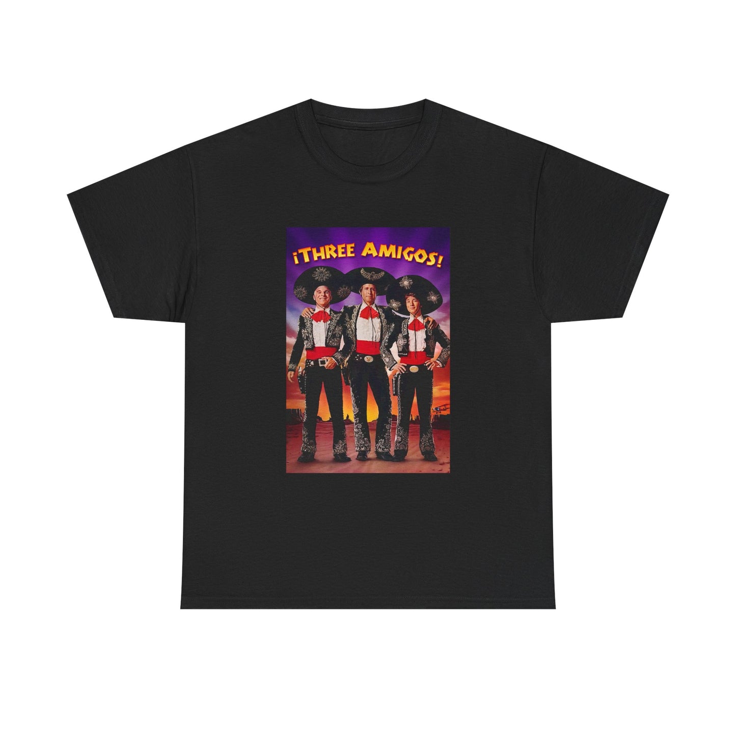 Three Amigos Tshirt Steve Martin Graphic Vintage Comedy Unisex Heavy Cotton Tee
