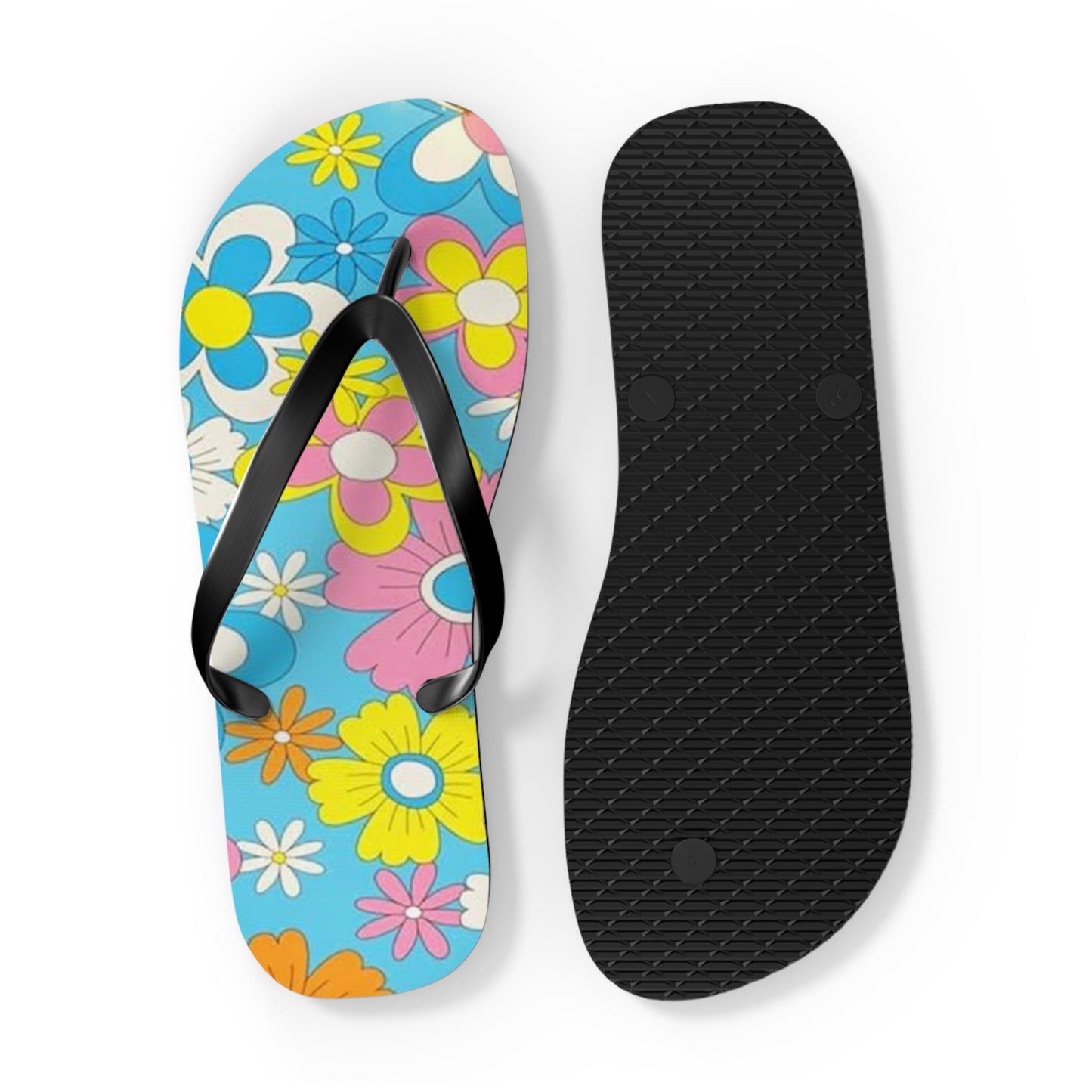 Pastel Flowers Sandals Summer Flip Flops Slides BRAND NEW