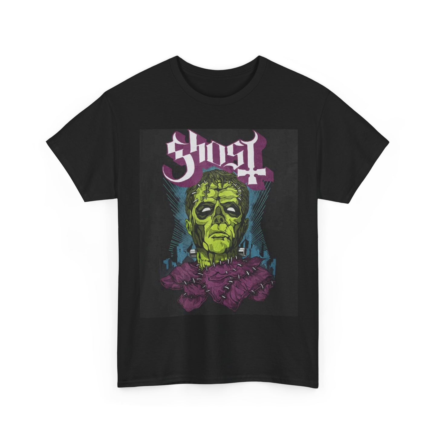 Ghost T-shirt rock band metal here’s papa graphic Unisex Heavy Cotton Tee