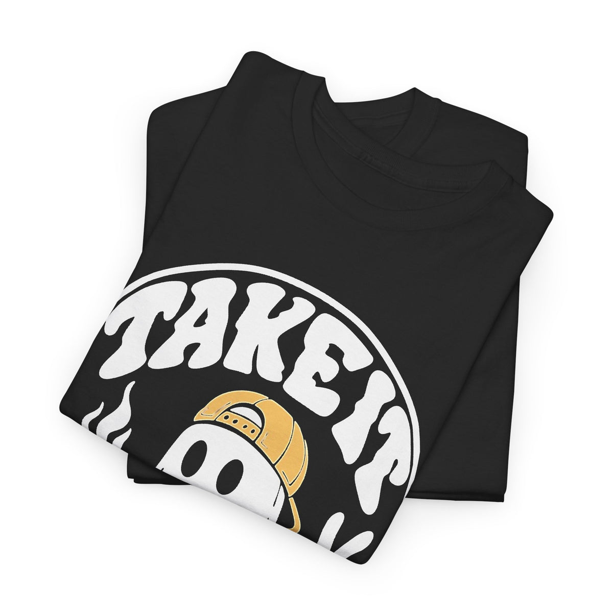 Take It Easy Ghost Graphic T Shirt Men's Heavy Cotton Tee