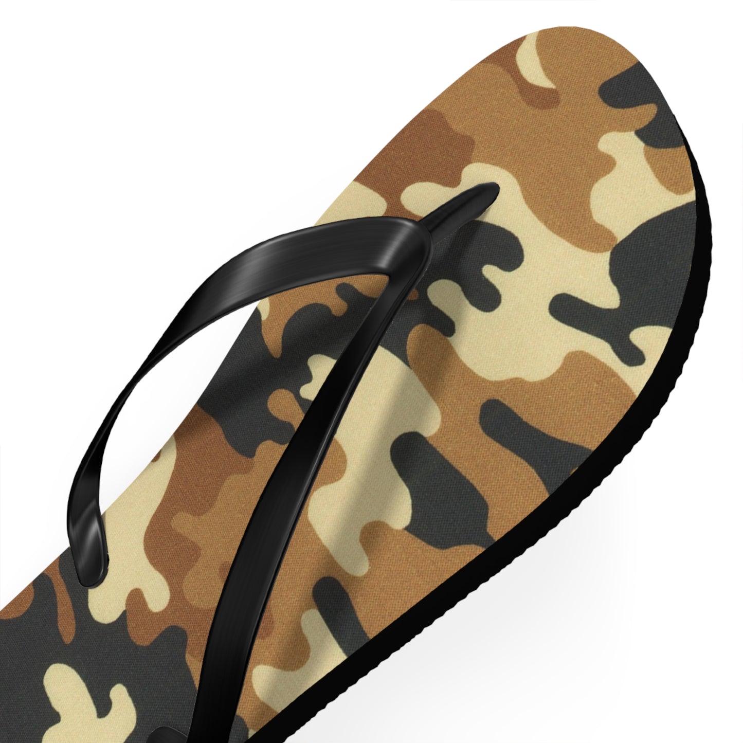 Waves And Sun Sandals Tan Camo Print Summer Flip Flops Slides BRAND NEW