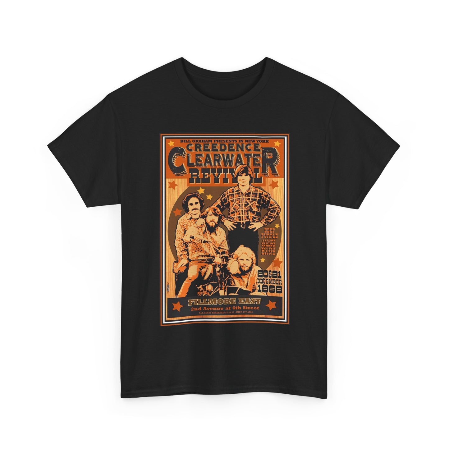 Creedence Clearwater Revival T-shirt vintage art poster Unisex Heavy Cotton Tee