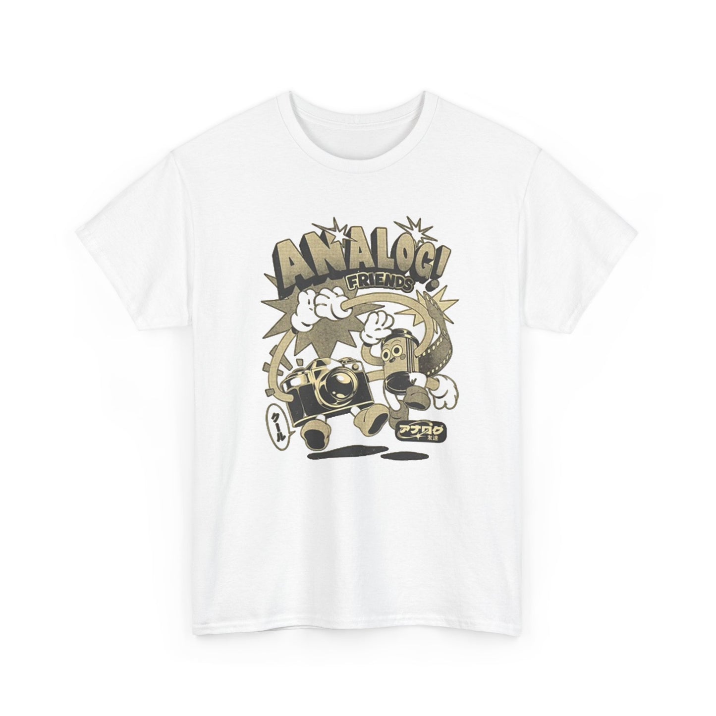 Analog Friends T Shirt Retro Photo Unisex Heavy Cotton Tee