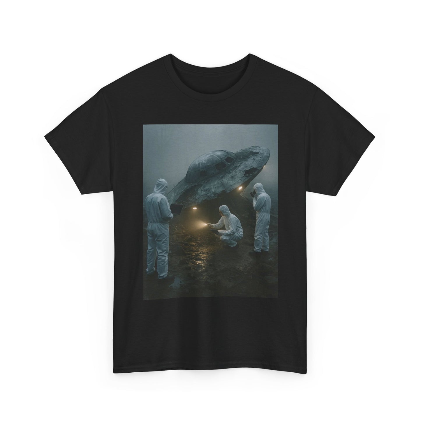 Alien Space Crash Graphic T Shirt MIB Unisex Heavy Cotton Tee