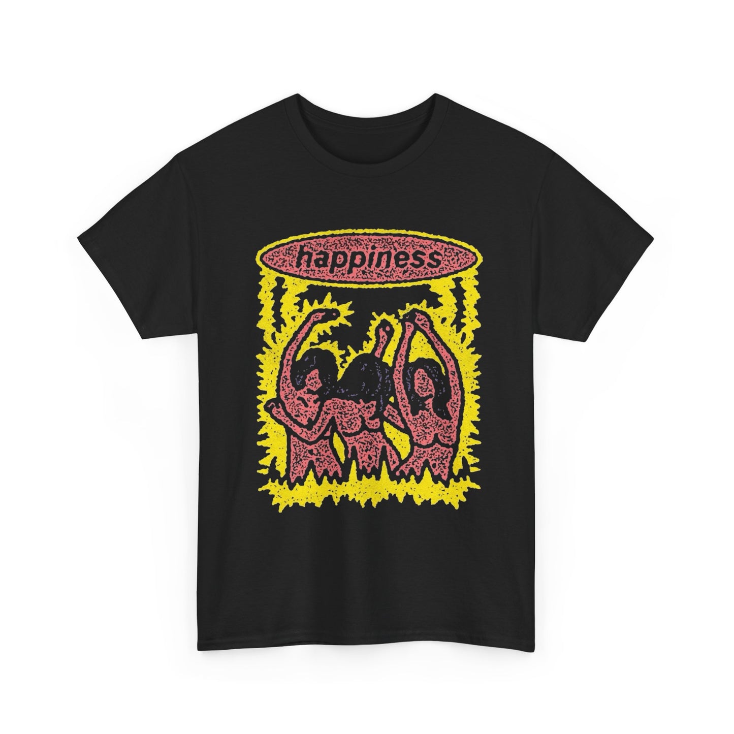 Happiness Graphic T Shirt Unisex Heavy Cotton Tee Gift New