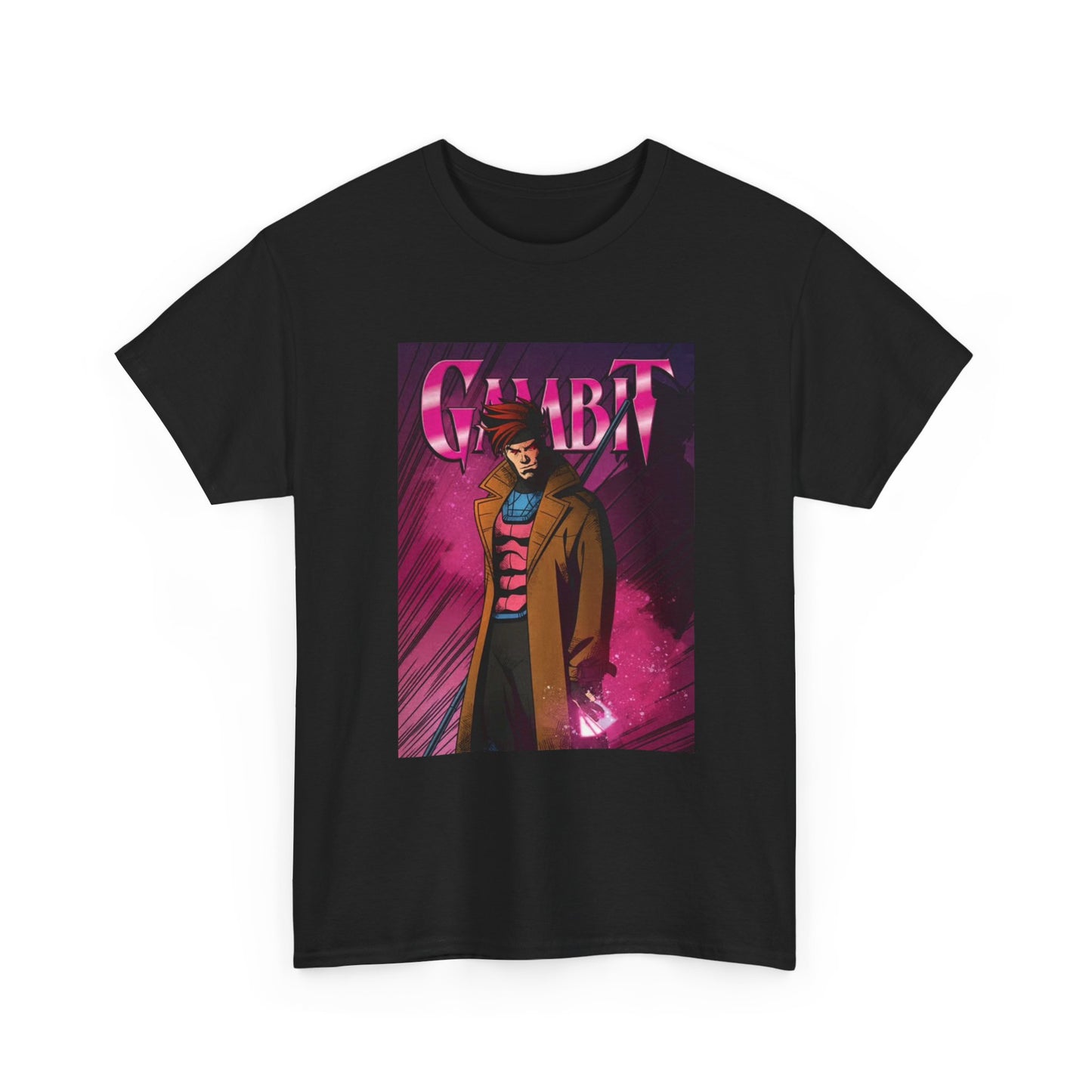 Gambit Tshirt Vintage Anime Cartoon Graphic Neon Unisex Heavy Cotton Tee