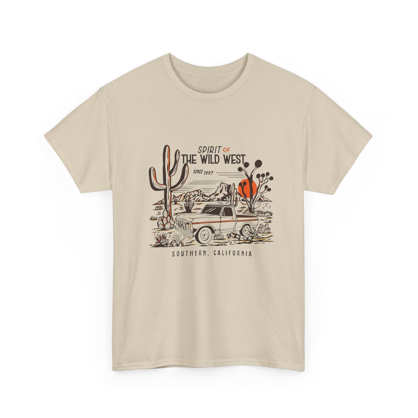 Spirit Of The Wild West Graphic T Shirt Unisex Heavy Cotton Tee