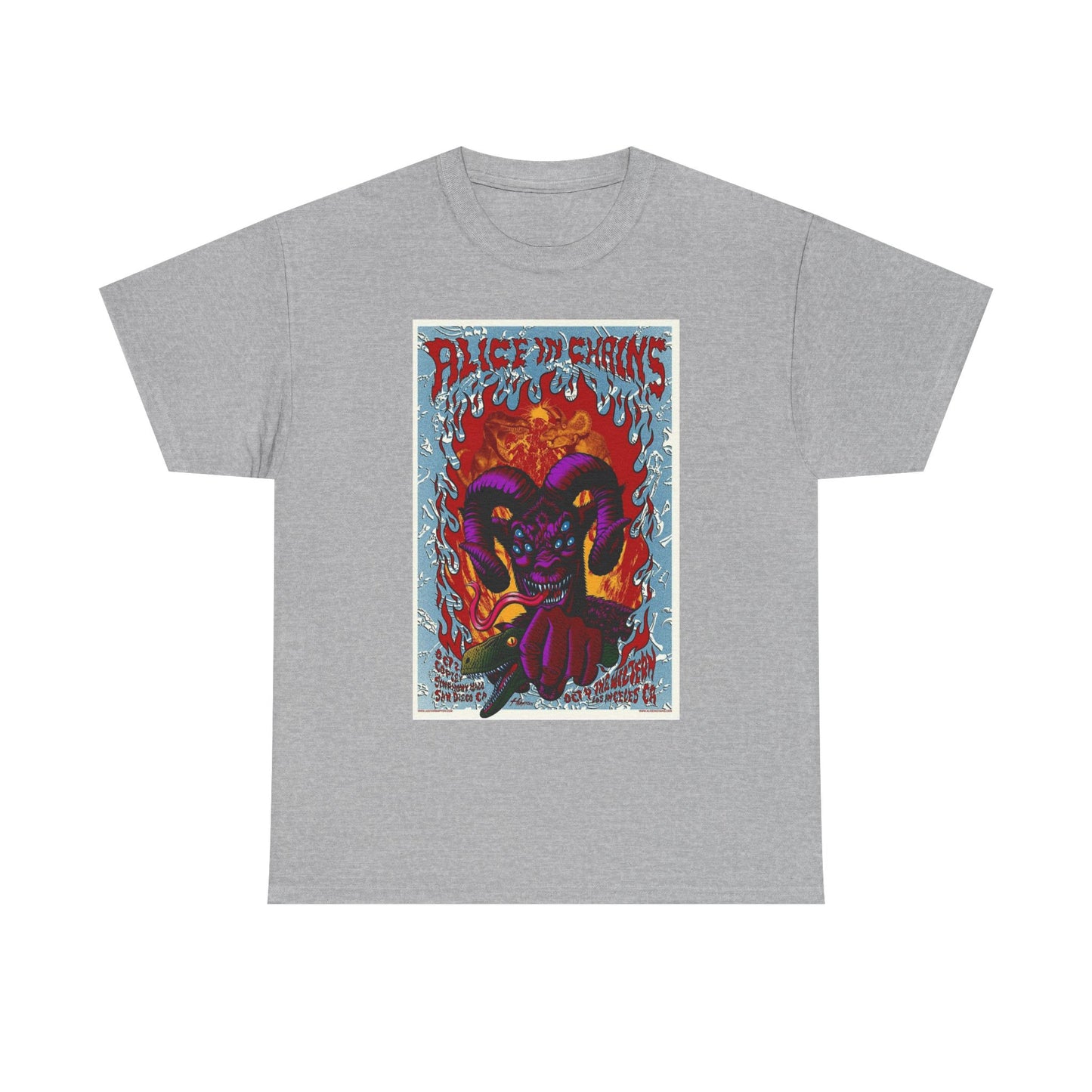 Alice In Chains Rock Band T Shirt Merch Poster Unisex Heavy Cotton Tee
