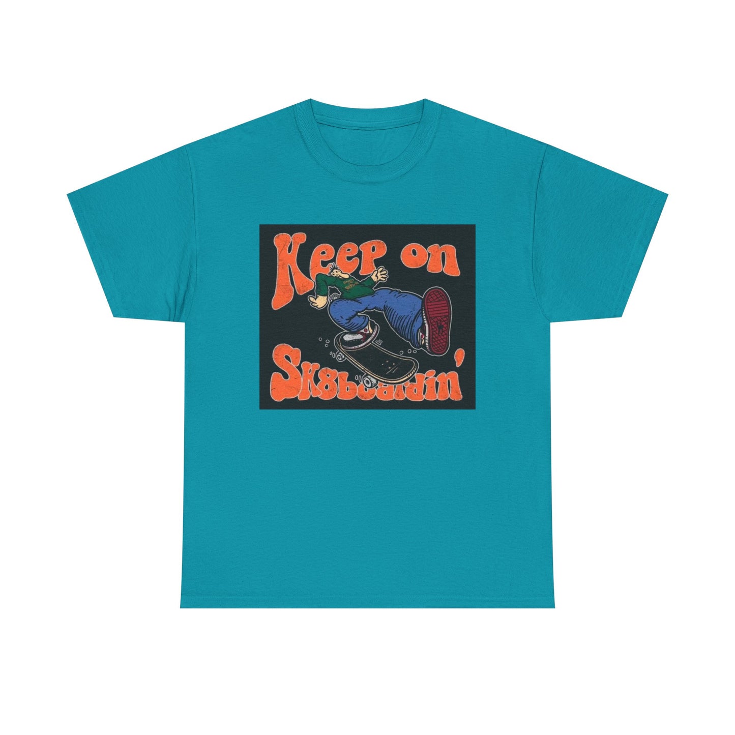 Keep On SkateBoarding Tshirt Skate or Die Vintage Graphic Retro Unisex Heavy tee