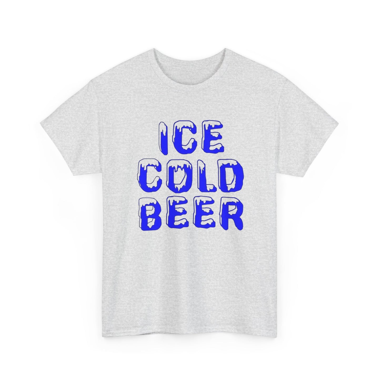 Ice Cold Beer Retro Graphic T Shirt ADULT Unisex Heavy Cotton Tee