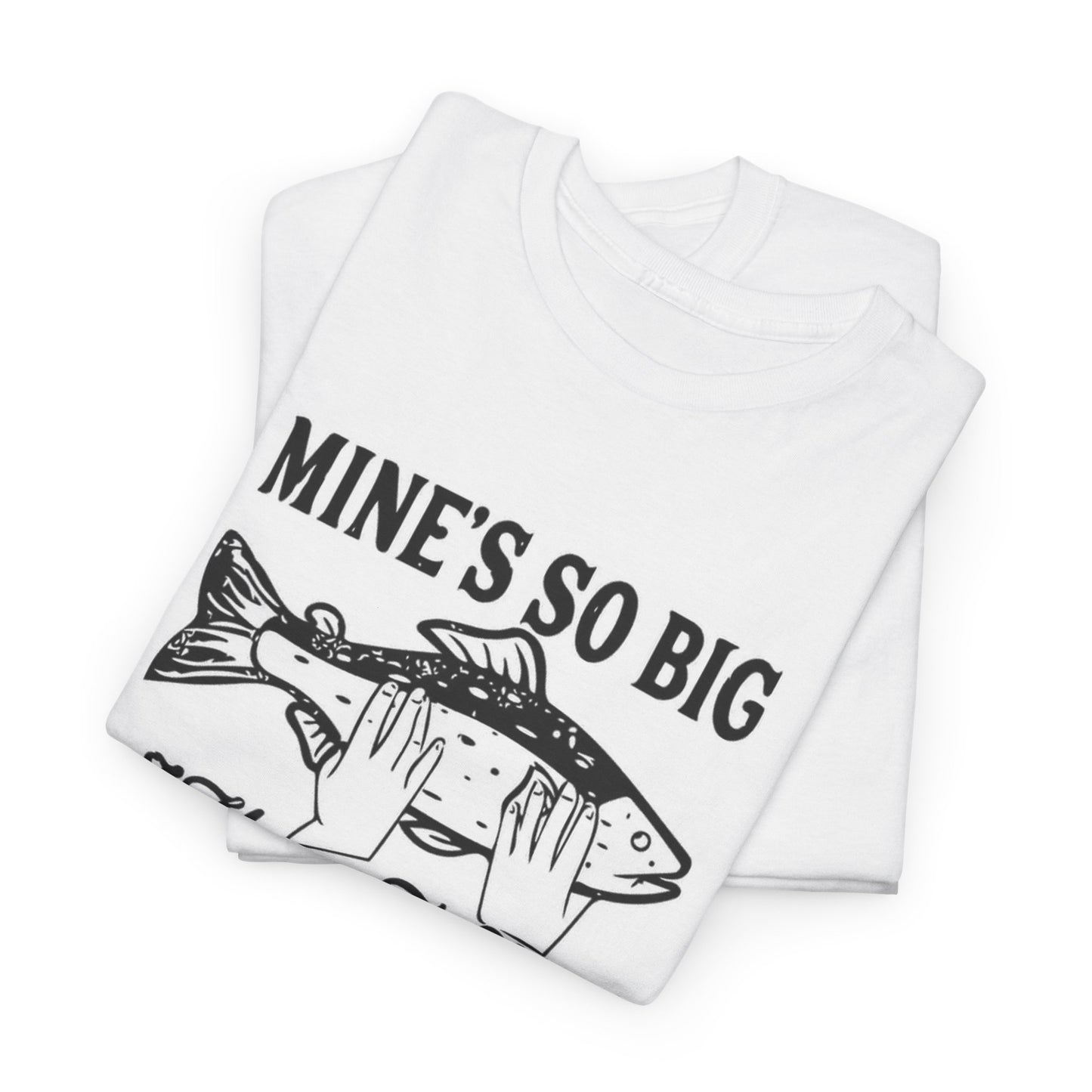 Funny Fishing Graphic T Shirt Big Jokes Humor Men's Heavy Cotton Tee