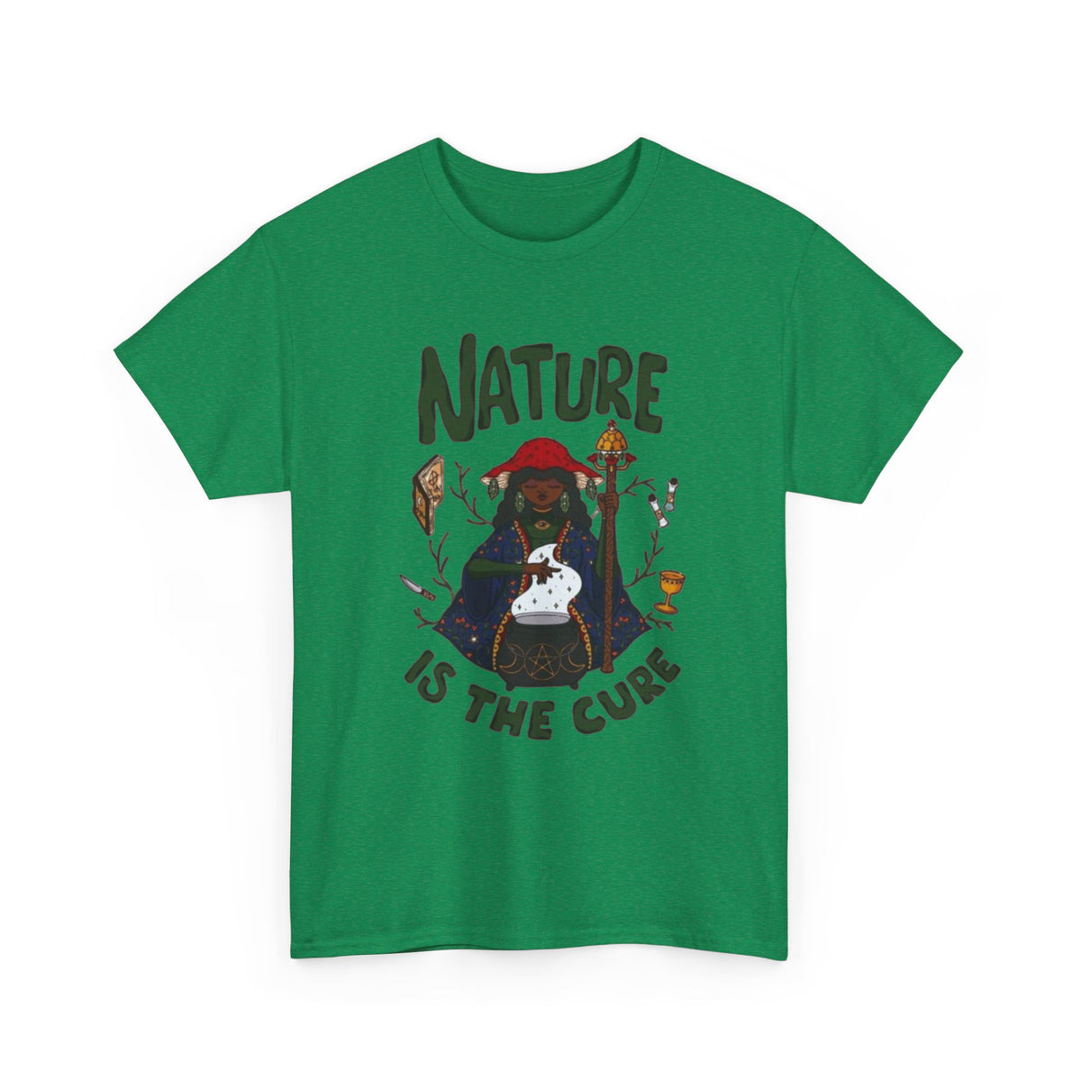 Nature Is The Cure Graphic T Shirt Men's  Heavy Cotton Tee