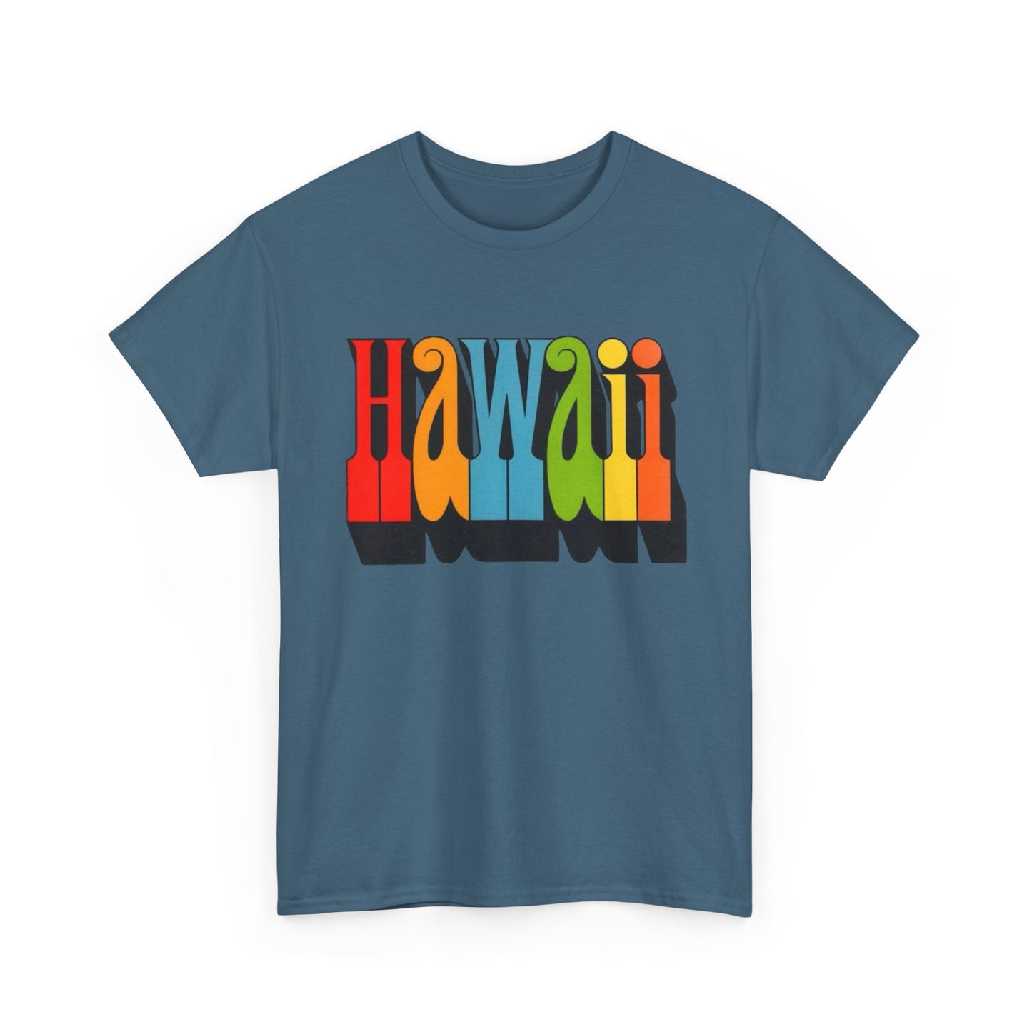 Hawaii Retro Graphic T Shirt Unisex Heavy Cotton Tee