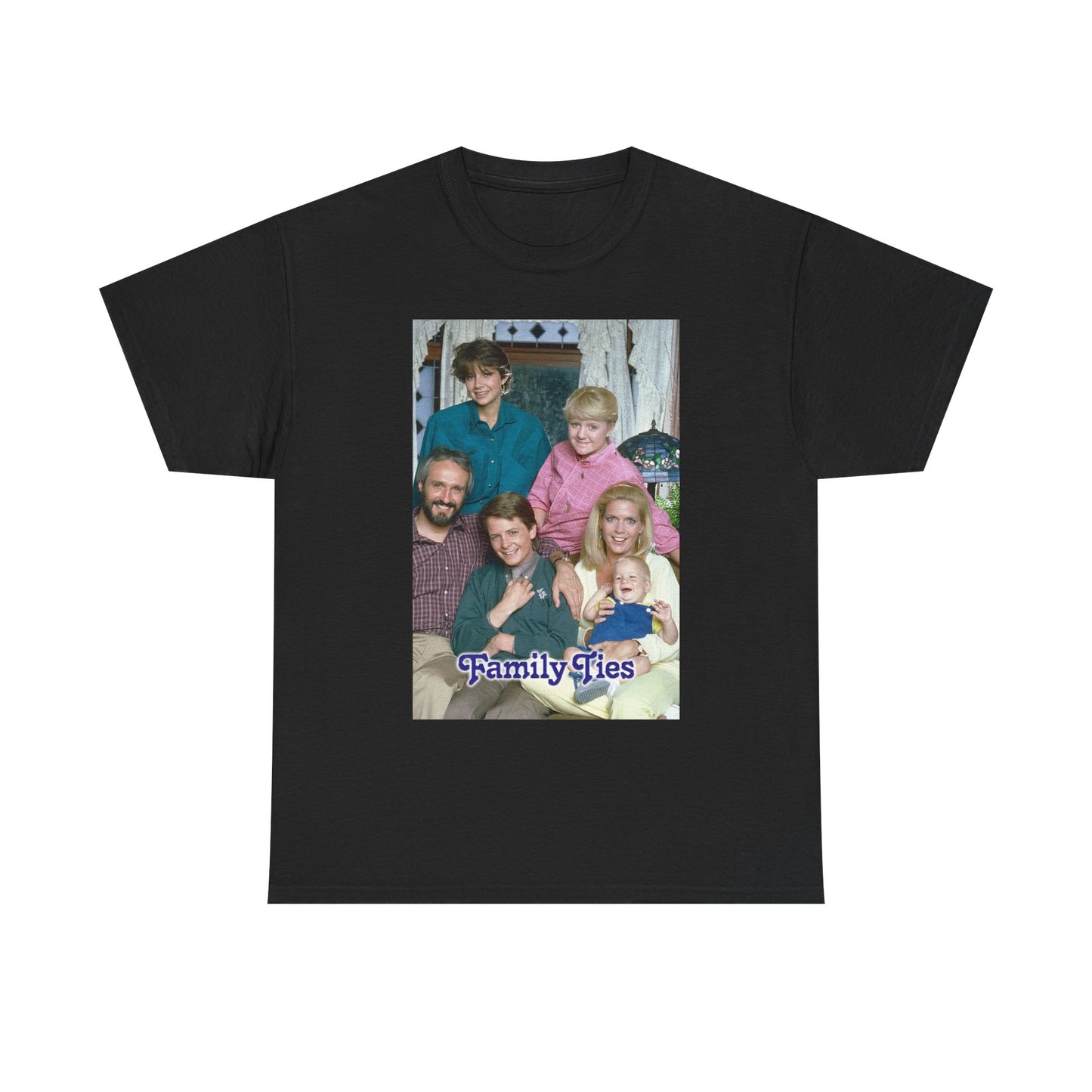 Family Ties Graphic T Shirt Vintage Tv Series Retro Unisex Heavy Cotton Tee