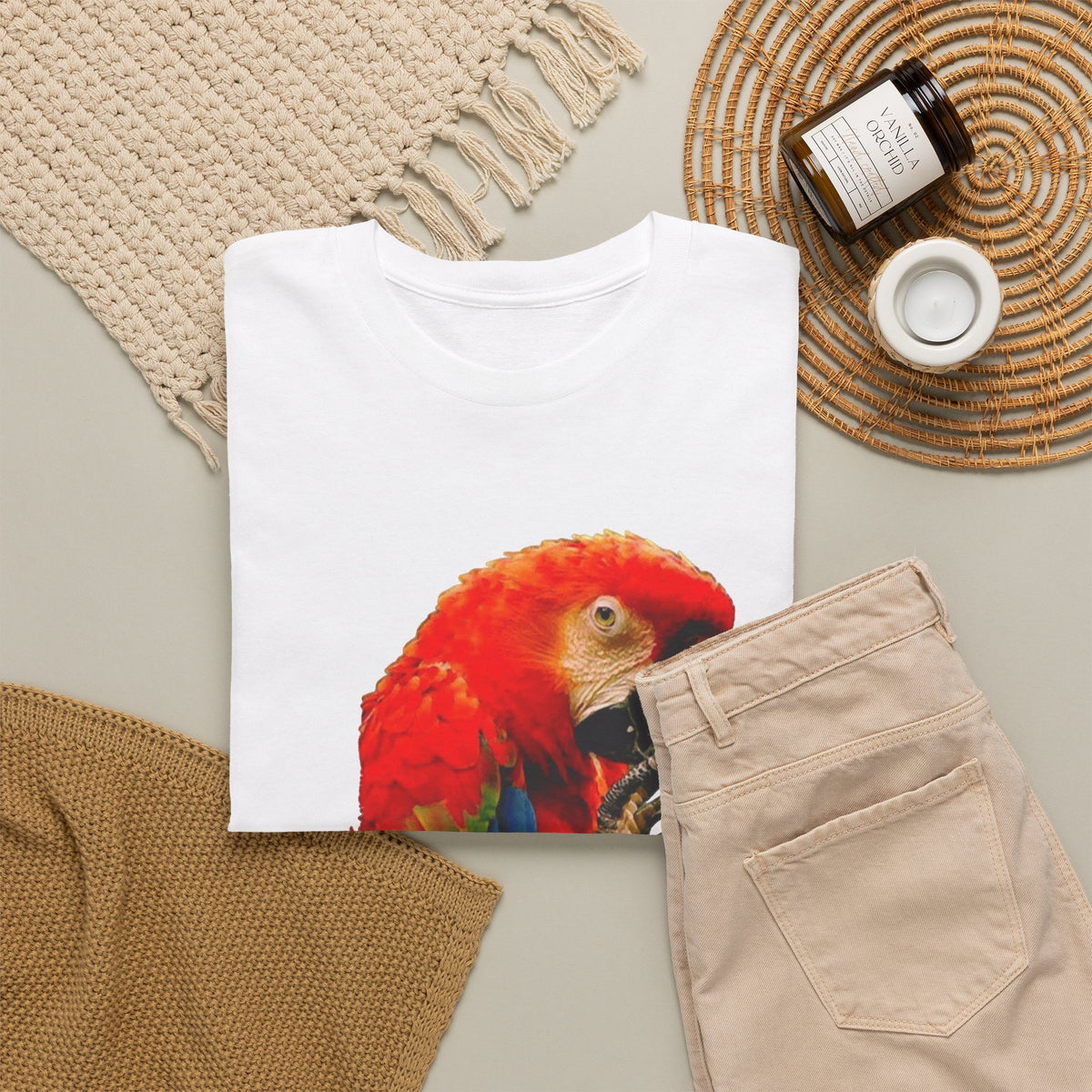 Costa Rica Birds Graphic T Shirt Men's Retro  Heavy Cotton Tee