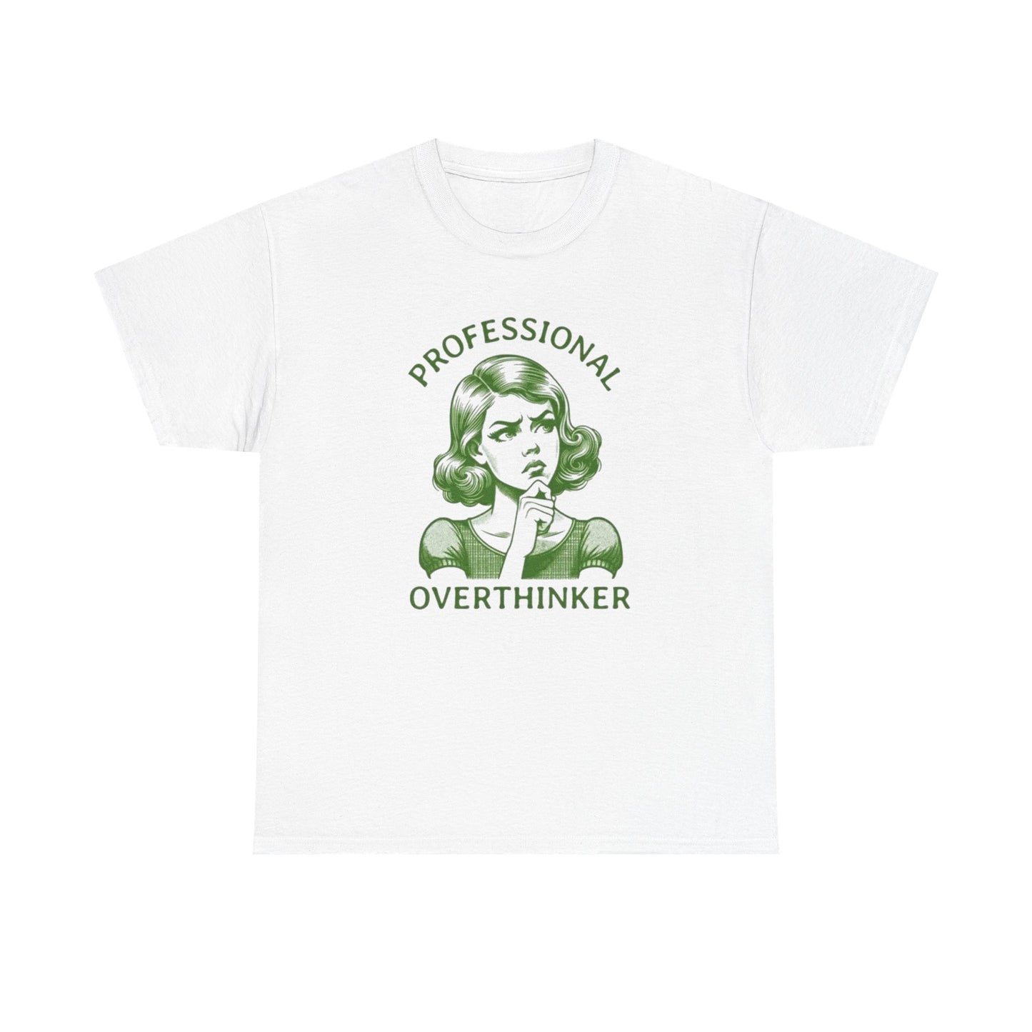 Professional Overthinker Funny T Shirt Unisex Heavy Cotton Tee
